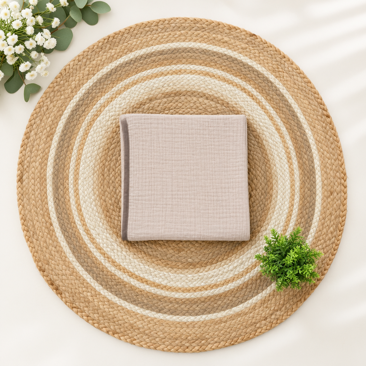 Crinkled Swaddle - Brown