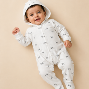 Little Puppy Hooded Footed Jumpsuit