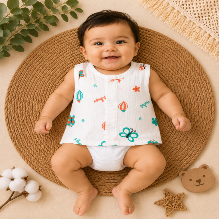 Little Butterfly Muslin Jabla