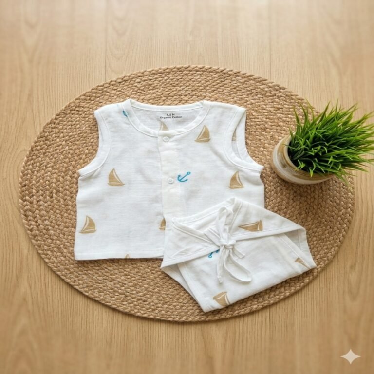 Jabla with Nappy Set - Boats and Anchor Print
