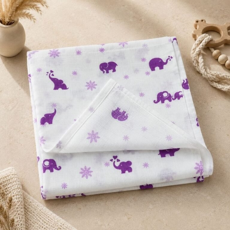 Muslin Swaddle - Elephant Print