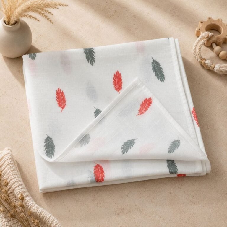 Muslin Swaddle  - Feather Print