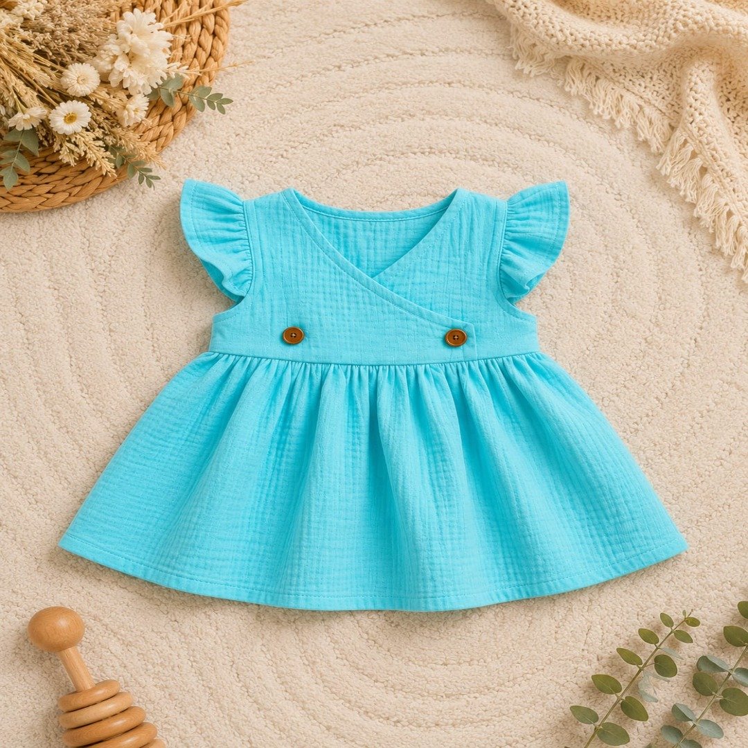 Iced Blue Petal Frock - Image 2