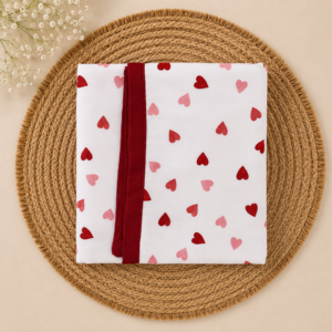 Premium Cotton Baby Dohar -  Heart  Print