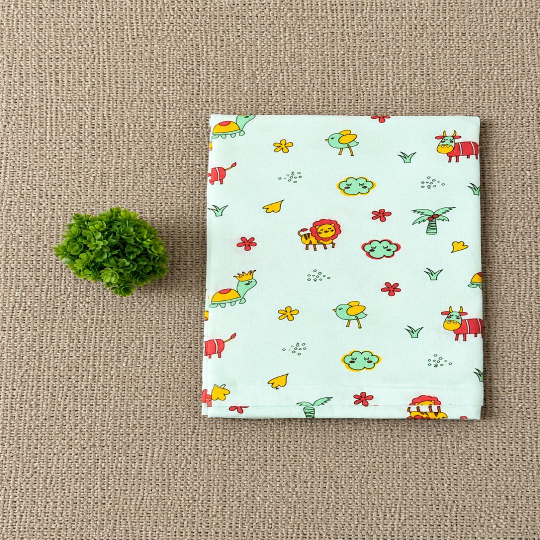 Muslin Baby Bath Towel - Safari Animals and Nature Print
