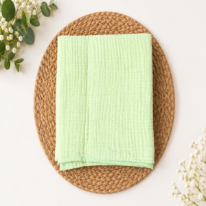 Crinkled Swaddle - Pastel Green