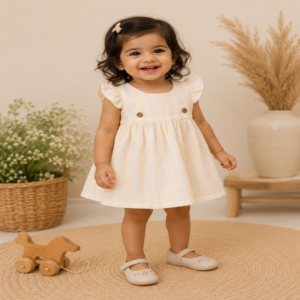 Sunshine Petal Muslin Frock