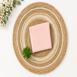 Crinkled Swaddle - Pastel Pink
