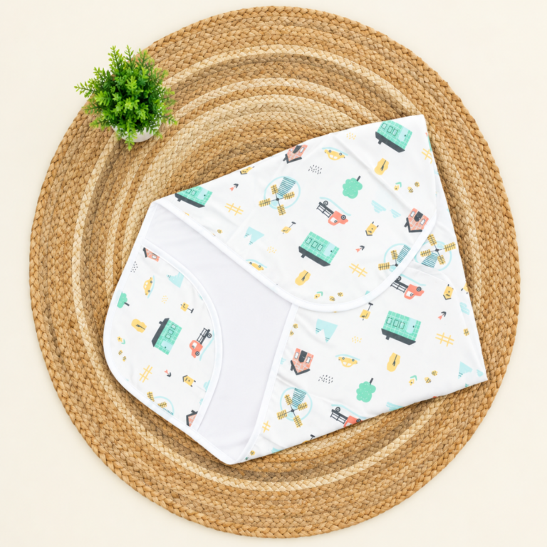 Muslin Hooded Towel - Houses,Windmills
