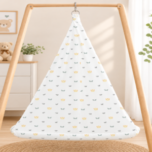 Baby Hanging Cradle / Cloth Jhula / Thottil Bed with Tiger Print (Stand Not Included)