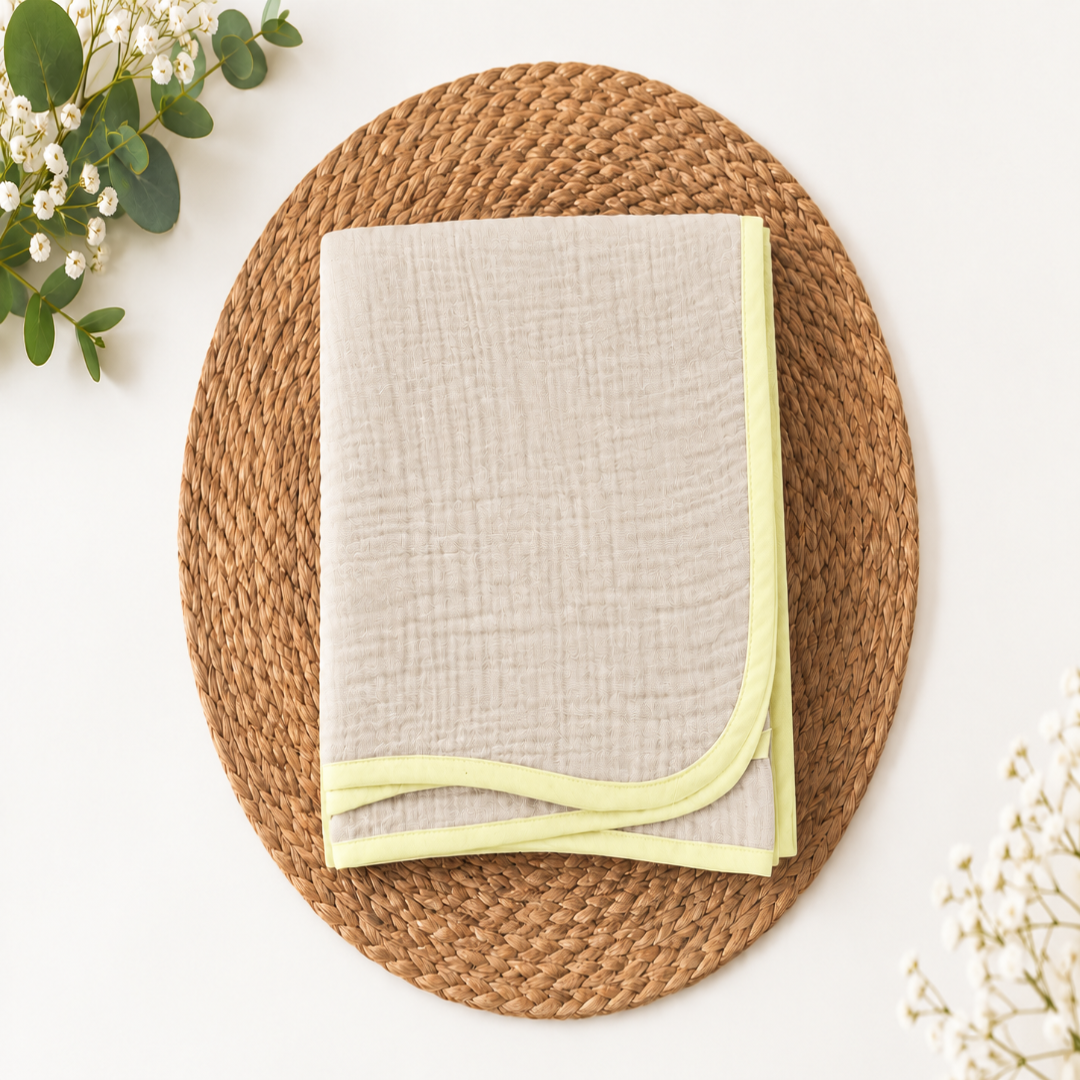 Crinkled Swaddle - Beige