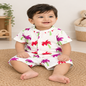 Tropical Palm Organic Muslin Co-ord Set